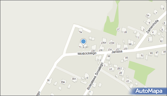 Rybnik, Mościckiego Ignacego, 7, mapa Rybnika