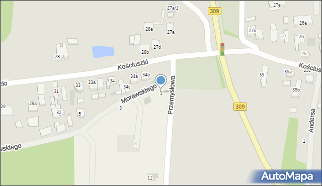 Rydzyna, Morawskiego Franciszka, 1, mapa Rydzyna