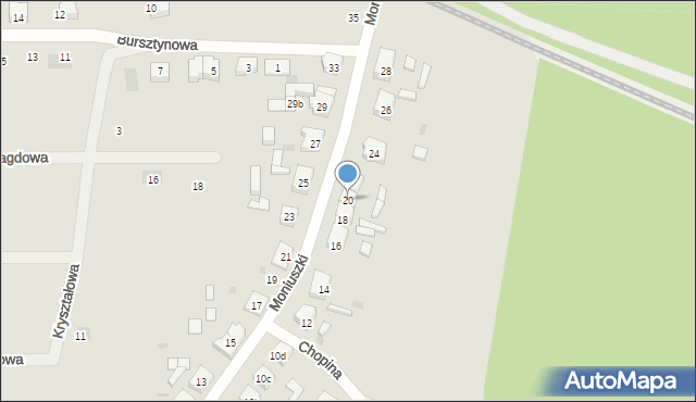 Rzepin, Moniuszki Stanisława, 20, mapa Rzepin