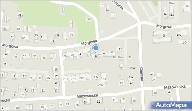 Rzeszów, Morgowa, 80, mapa Rzeszów