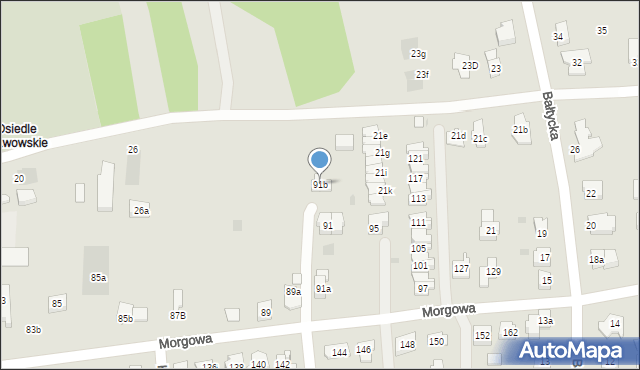 Rzeszów, Morgowa, 91b, mapa Rzeszów