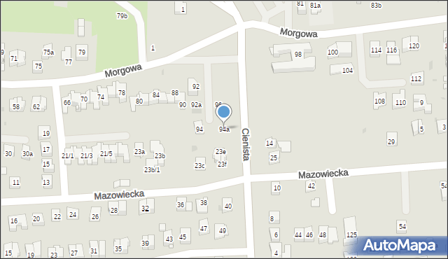 Rzeszów, Morgowa, 94a, mapa Rzeszów