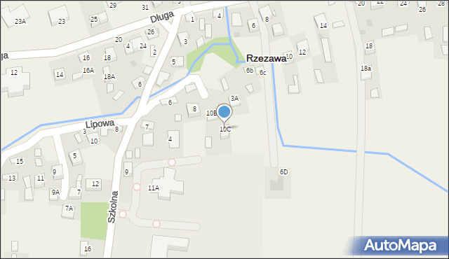 Rzezawa, Mostowa, 10C, mapa Rzezawa