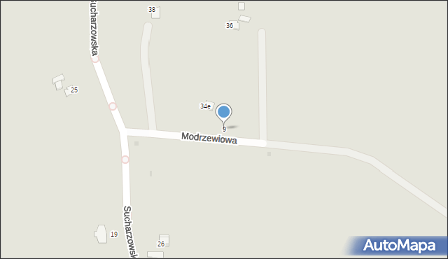 Sandomierz, Modrzewiowa, 9, mapa Sandomierza