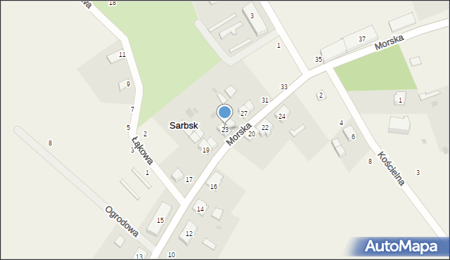 Sarbsk, Morska, 23, mapa Sarbsk