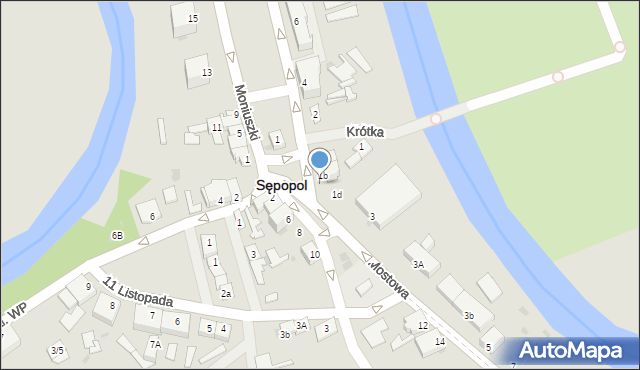 Sępopol, Mostowa, 1, mapa Sępopol