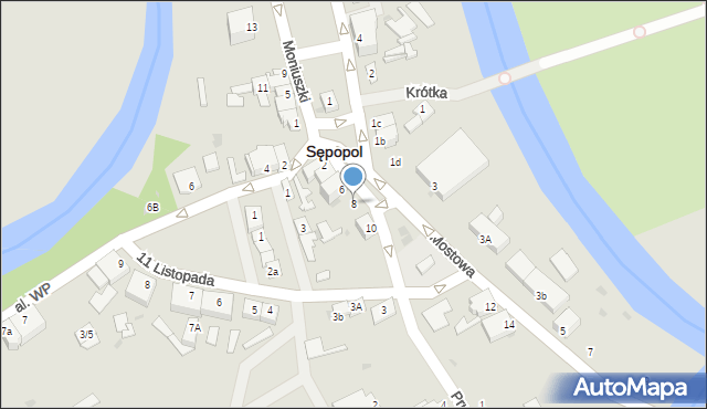 Sępopol, Mostowa, 8, mapa Sępopol