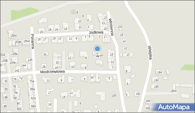 Siemianowice Śląskie, Modrzewiowa, 4a, mapa Siemianowice Śląskie