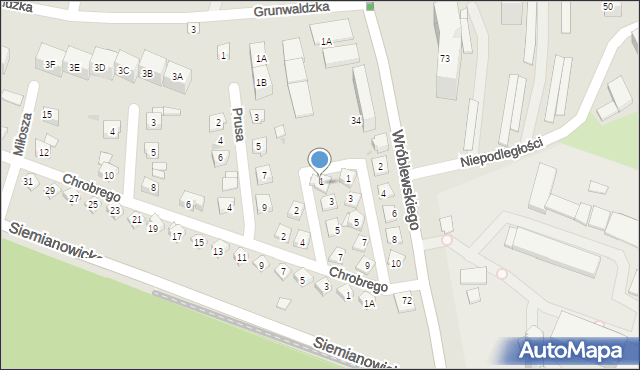 Siemianowice Śląskie, Morcinka Gustawa, 1, mapa Siemianowice Śląskie