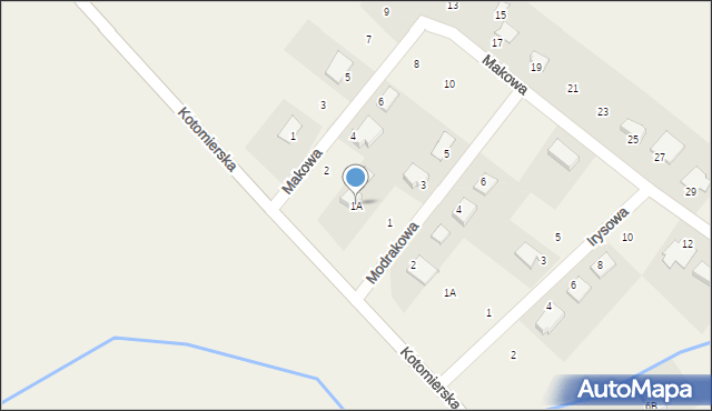 Sienno, Modrakowa, 1A, mapa Sienno