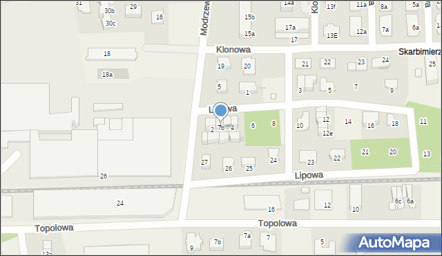 Skarbimierz-Osiedle, Modrzewiowa, 7b, mapa Skarbimierz-Osiedle