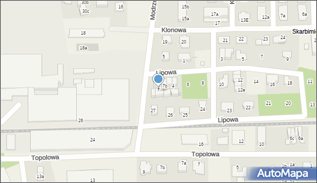 Skarbimierz-Osiedle, Modrzewiowa, 9b, mapa Skarbimierz-Osiedle