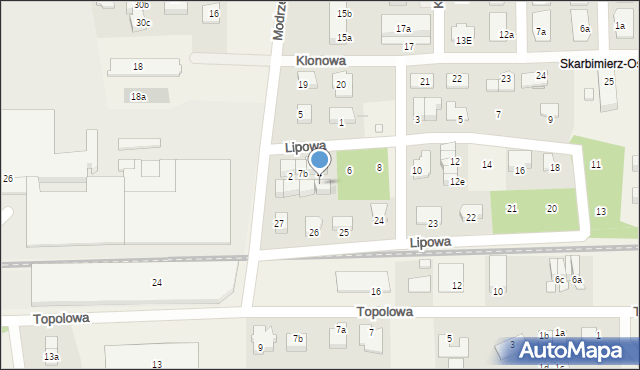 Skarbimierz-Osiedle, Modrzewiowa, 9d, mapa Skarbimierz-Osiedle