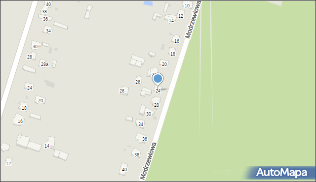 Skarżysko-Kamienna, Modrzewiowa, 24, mapa Skarżysko-Kamienna