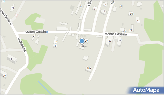 Skawina, Monte Cassino, 26, mapa Skawina