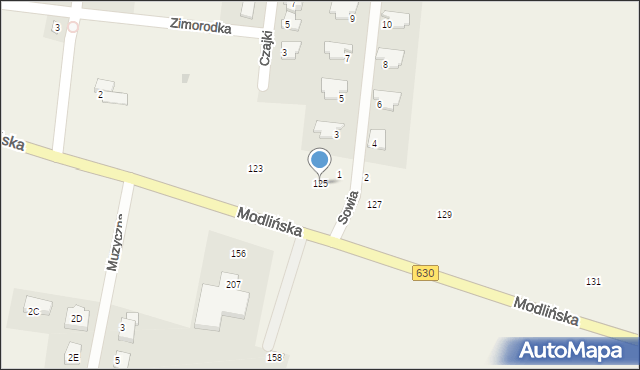 Skierdy, Modlińska, 125, mapa Skierdy