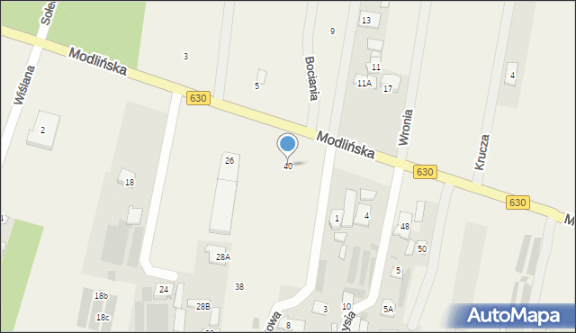 Skierdy, Modlińska, 40, mapa Skierdy