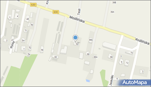 Skierdy, Modlińska, 64A, mapa Skierdy