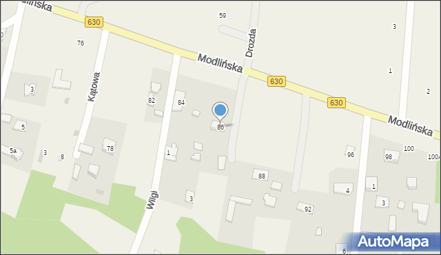 Skierdy, Modlińska, 86, mapa Skierdy