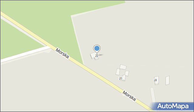 Sławno, Morska, 22, mapa Sławno