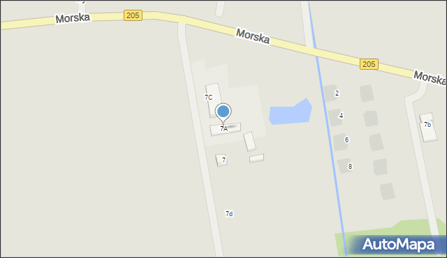 Sławno, Morska, 7A, mapa Sławno