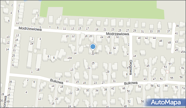 Słupsk, Modrzewiowa, 22, mapa Słupska