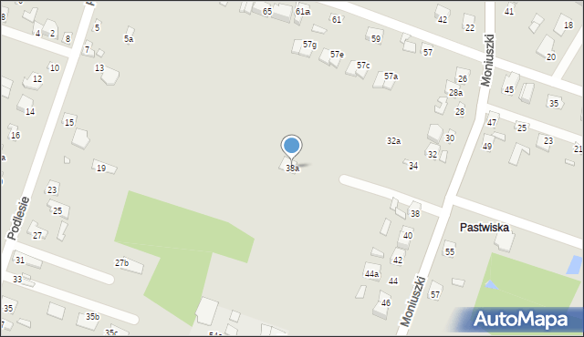Starachowice, Moniuszki Stanisława, 38a, mapa Starachowic