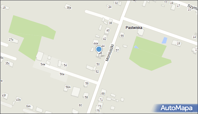 Starachowice, Moniuszki Stanisława, 48, mapa Starachowic