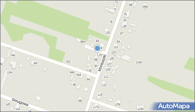 Starachowice, Moniuszki Stanisława, 88a, mapa Starachowic