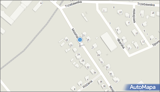 Stęszew, Mosińska, 22, mapa Stęszew