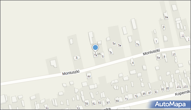 Strzałków, Moniuszki Stanisława, 7a, mapa Strzałków