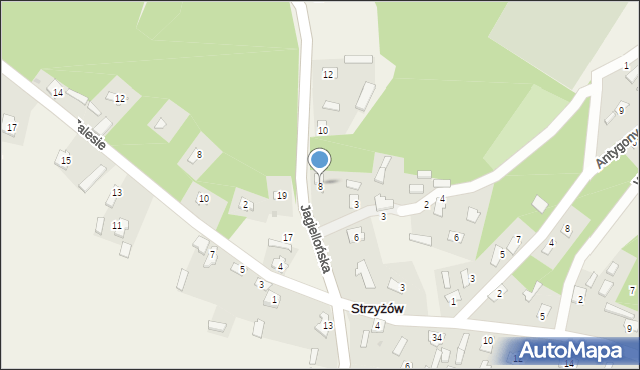 Strzyżów, Monte Cassino, 8, mapa Strzyżów