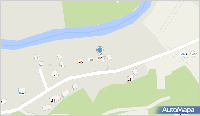 Strzyżów, Modrzewiowa, 105, mapa Strzyżów