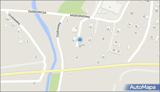 Strzyżów, Modrzewiowa, 12, mapa Strzyżów