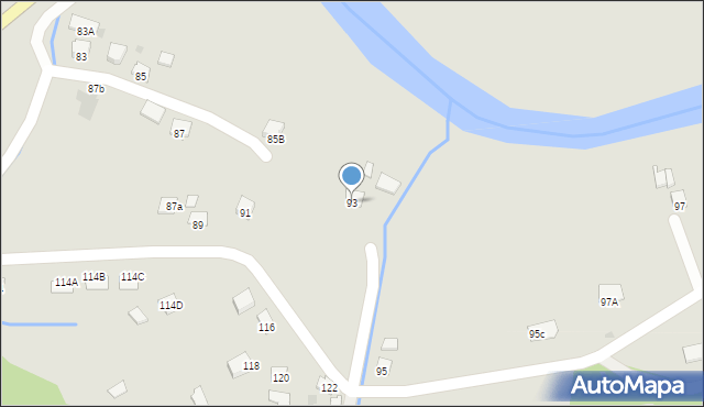Strzyżów, Modrzewiowa, 93, mapa Strzyżów