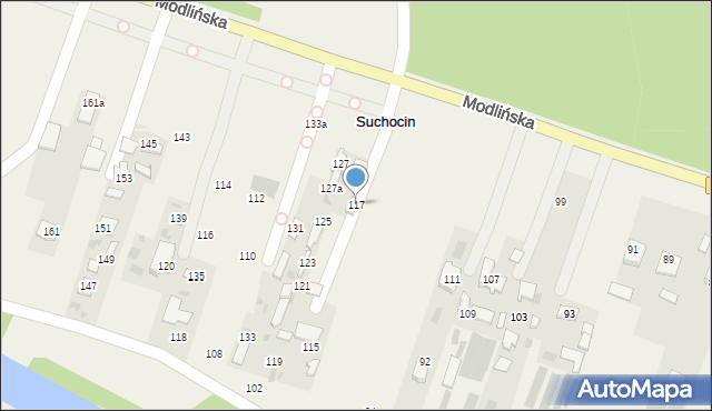 Suchocin, Modlińska, 117, mapa Suchocin