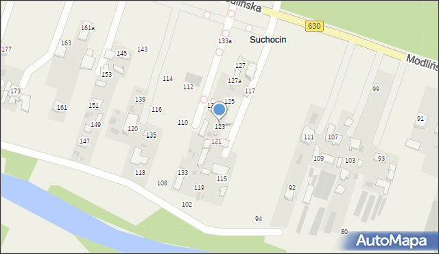 Suchocin, Modlińska, 123, mapa Suchocin