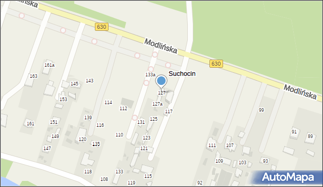 Suchocin, Modlińska, 127, mapa Suchocin