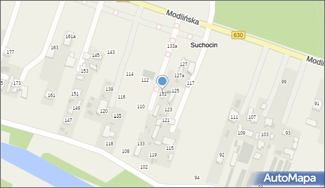 Suchocin, Modlińska, 131, mapa Suchocin