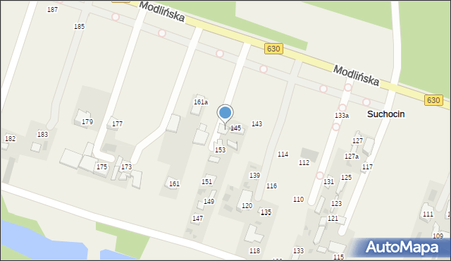 Suchocin, Modlińska, 155, mapa Suchocin