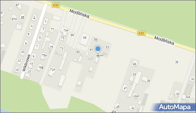 Suchocin, Modlińska, 55, mapa Suchocin