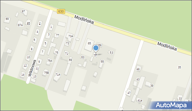 Suchocin, Modlińska, 57, mapa Suchocin