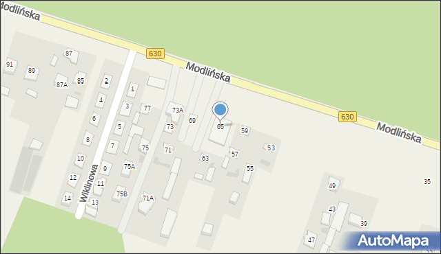 Suchocin, Modlińska, 65, mapa Suchocin