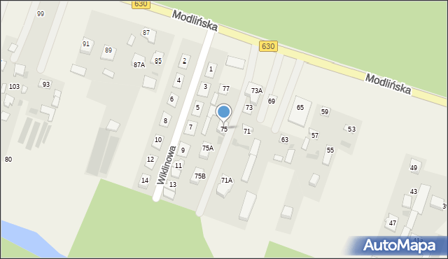 Suchocin, Modlińska, 75, mapa Suchocin