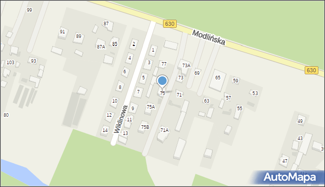 Suchocin, Modlińska, 75, mapa Suchocin