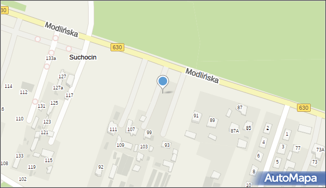 Suchocin, Modlińska, 99, mapa Suchocin