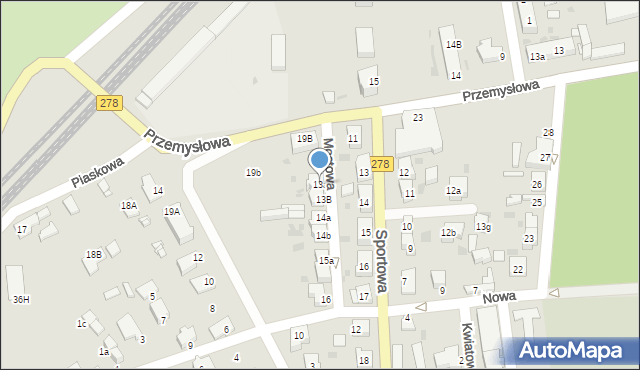 Sulechów, Mostowa, 13a, mapa Sulechów