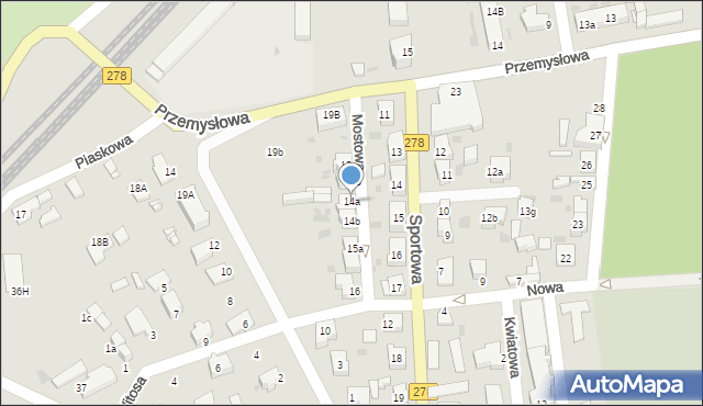 Sulechów, Mostowa, 14a, mapa Sulechów