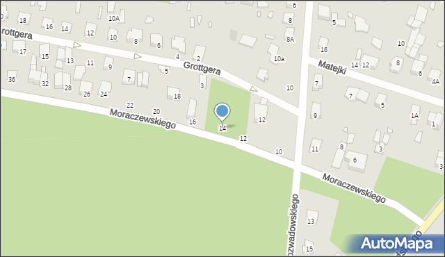 Sulejówek, Moraczewskiego, 14, mapa Sulejówek