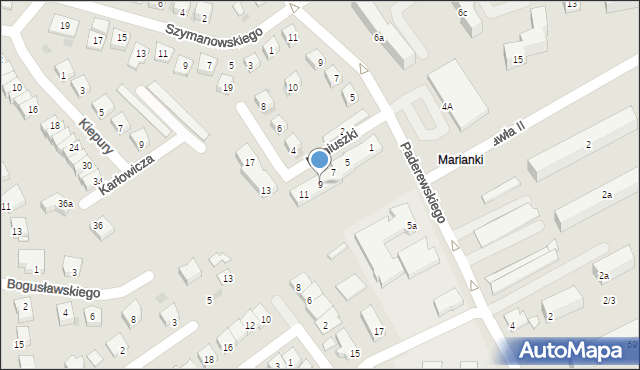 Świecie, Moniuszki Stanisława, 9, mapa Świecie